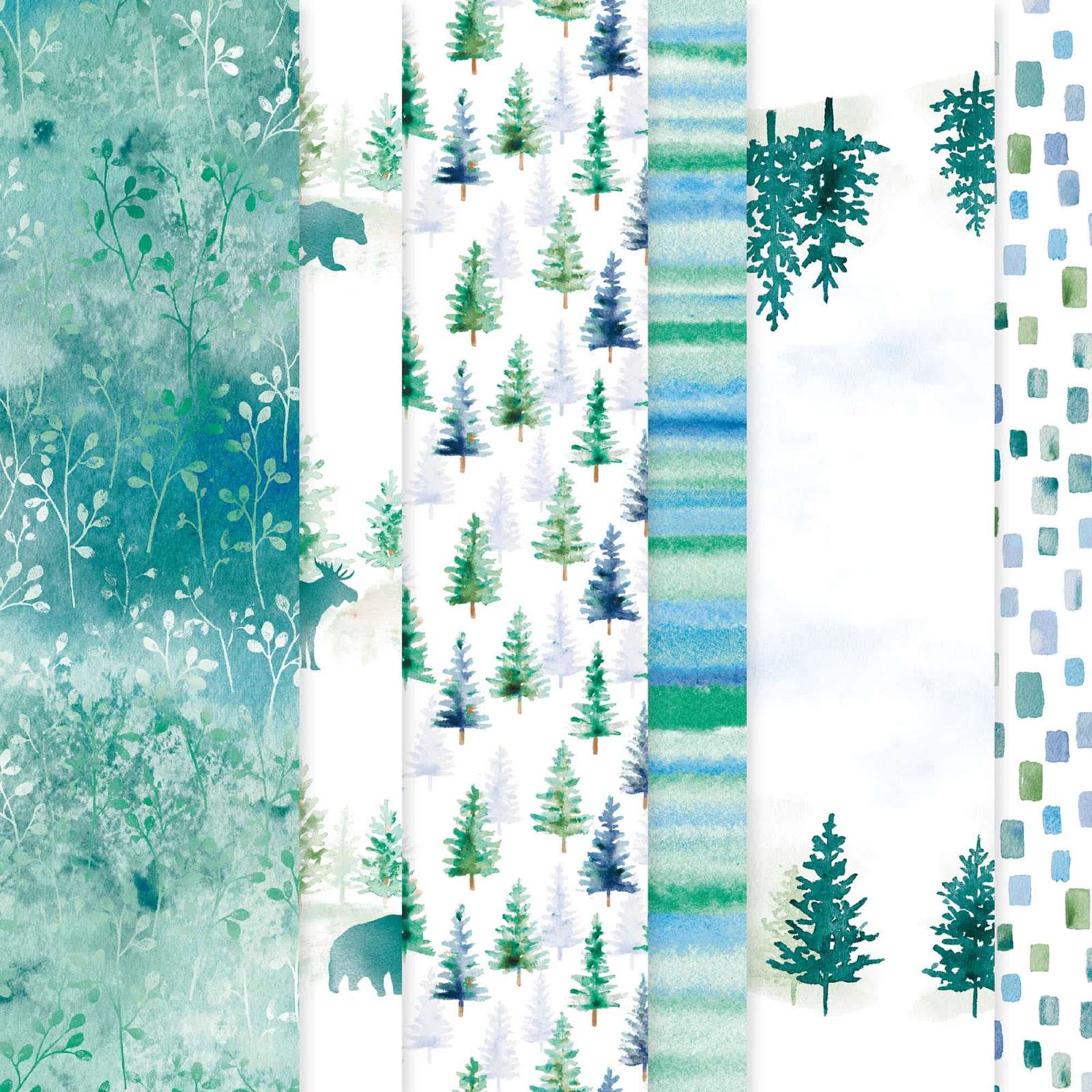 WHISPERING WOODS 12" X 12" (30.5 X 30.5 CM) DESIGNER SERIES PAPER