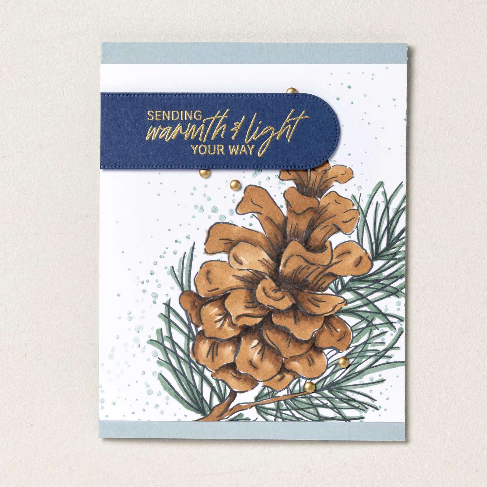FROSTED PINECONES PHOTOPOLYMER STAMP SET (ENGLISH)
