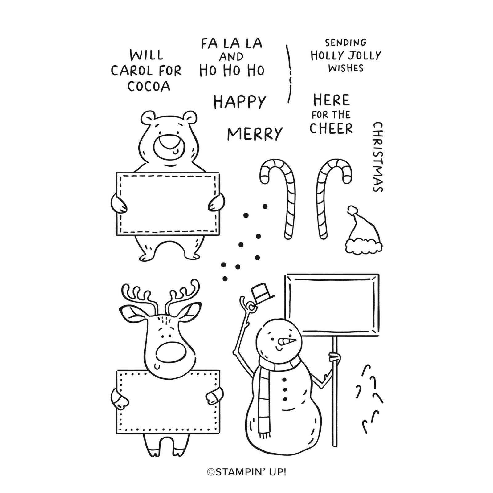 CHRISTMAS CREW PHOTOPOLYMER STAMP SET (ENGLISH)