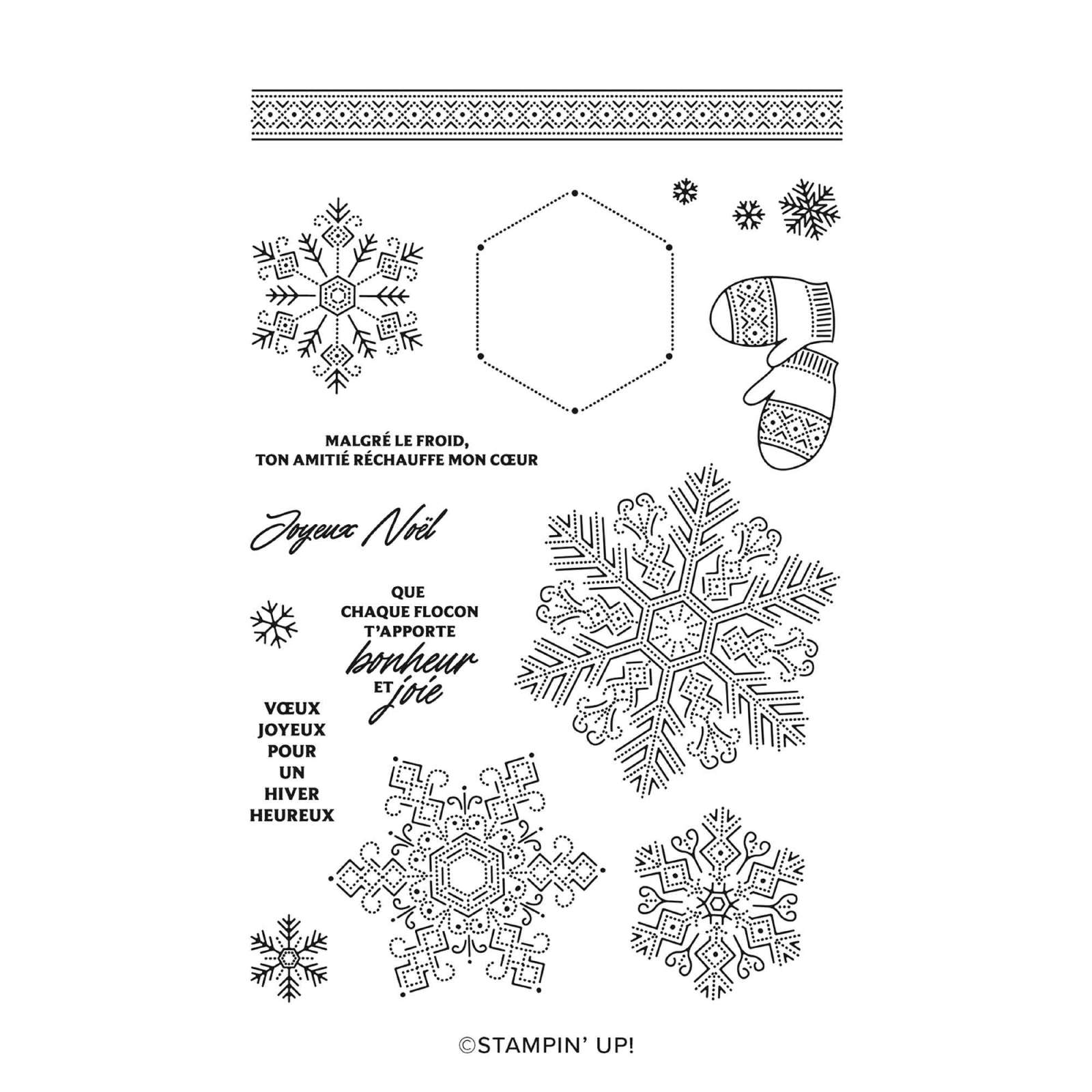 SET DE TAMPONS EN RÉSINE FLOCONS RÊVEURS (FRANÇAIS)