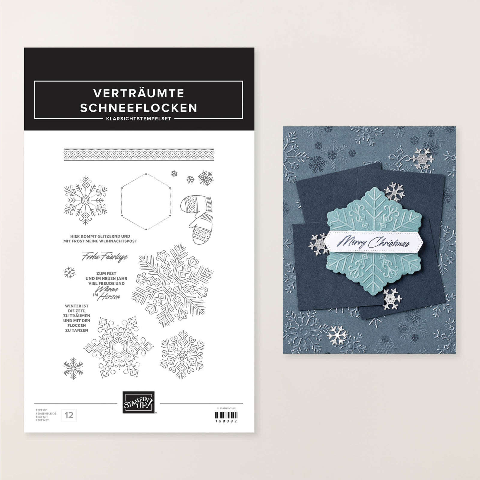 STEMPELSET KLARSICHT VERTRÄUMTE SCHNEEFLOCKEN (DEUTSCH)