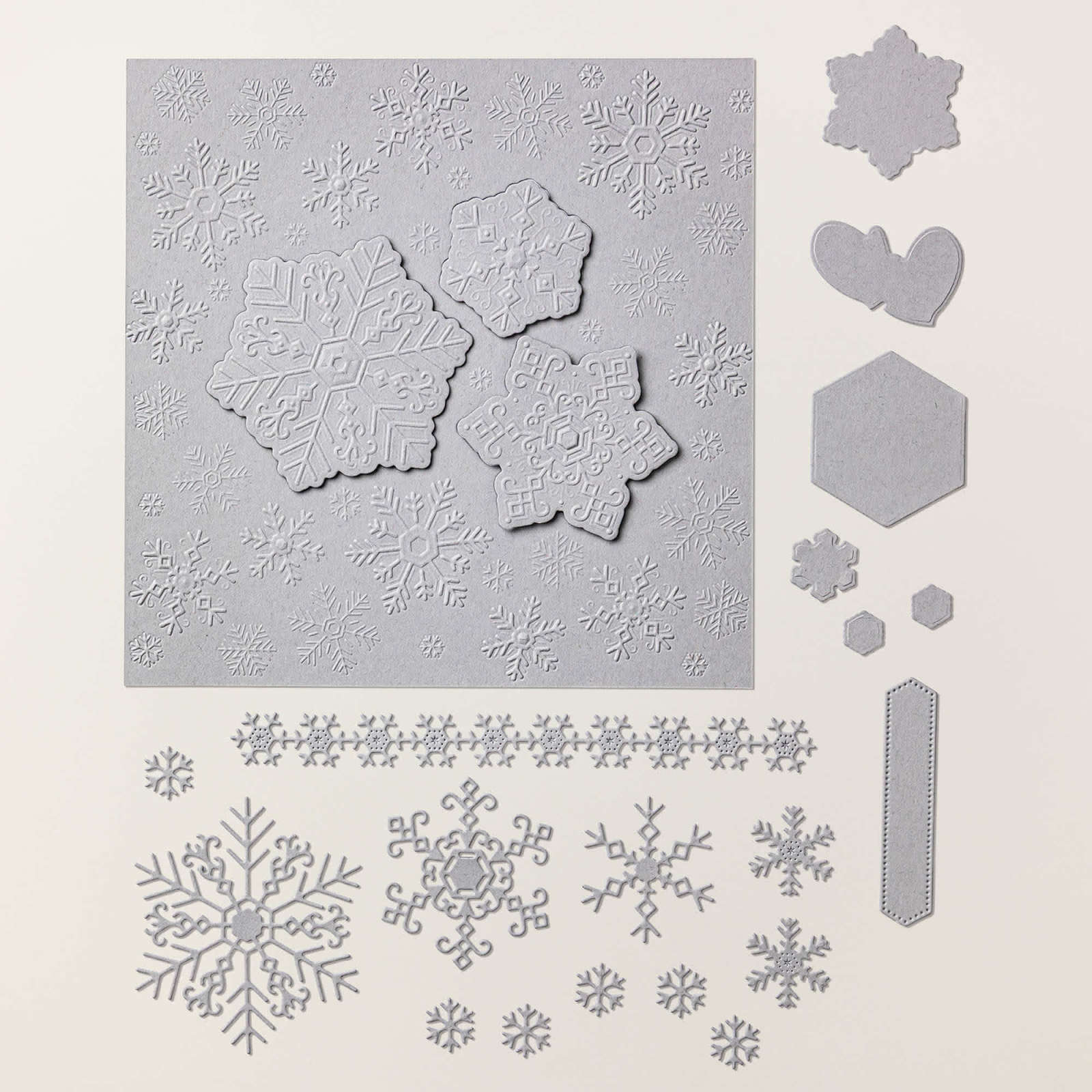 DREAMY SNOWFLAKES HYBRID EMBOSSING FOLDER