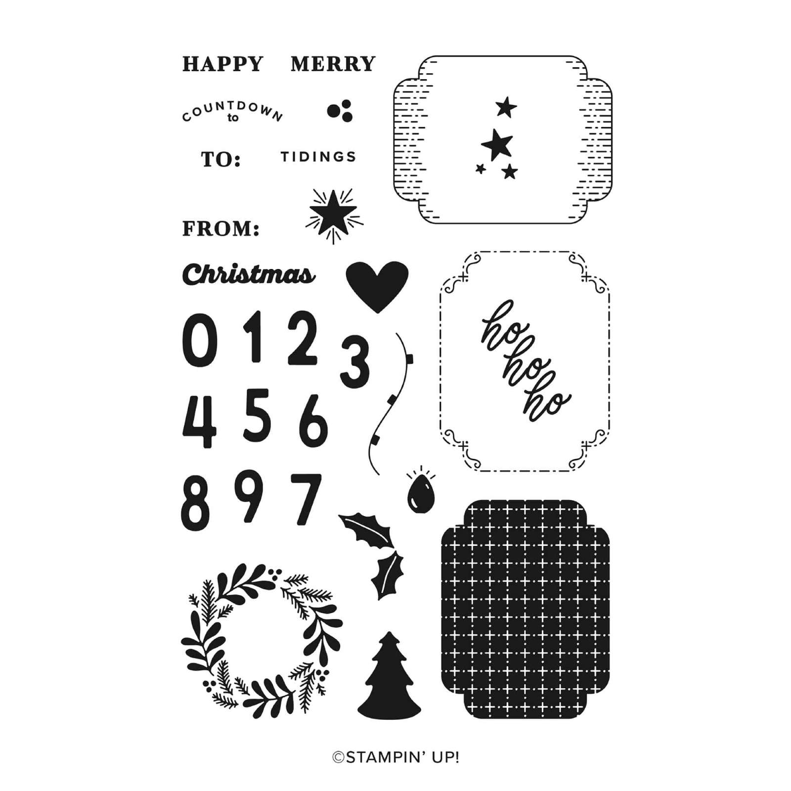 ADVENT LABELS PHOTOPOLYMER STAMP SET (ENGLISH)