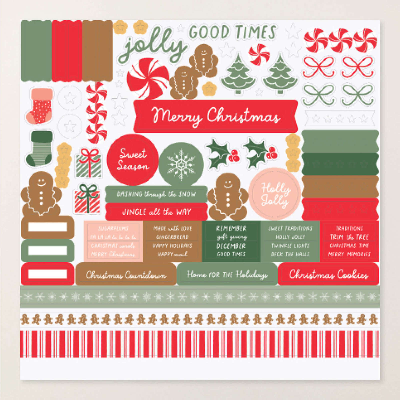 TIMELESS CHRISTMAS 12" X 12" (30.5 X 30.5 CM) DESIGNER SERIES PAPER & STICKER SHEET (ENGLISH)