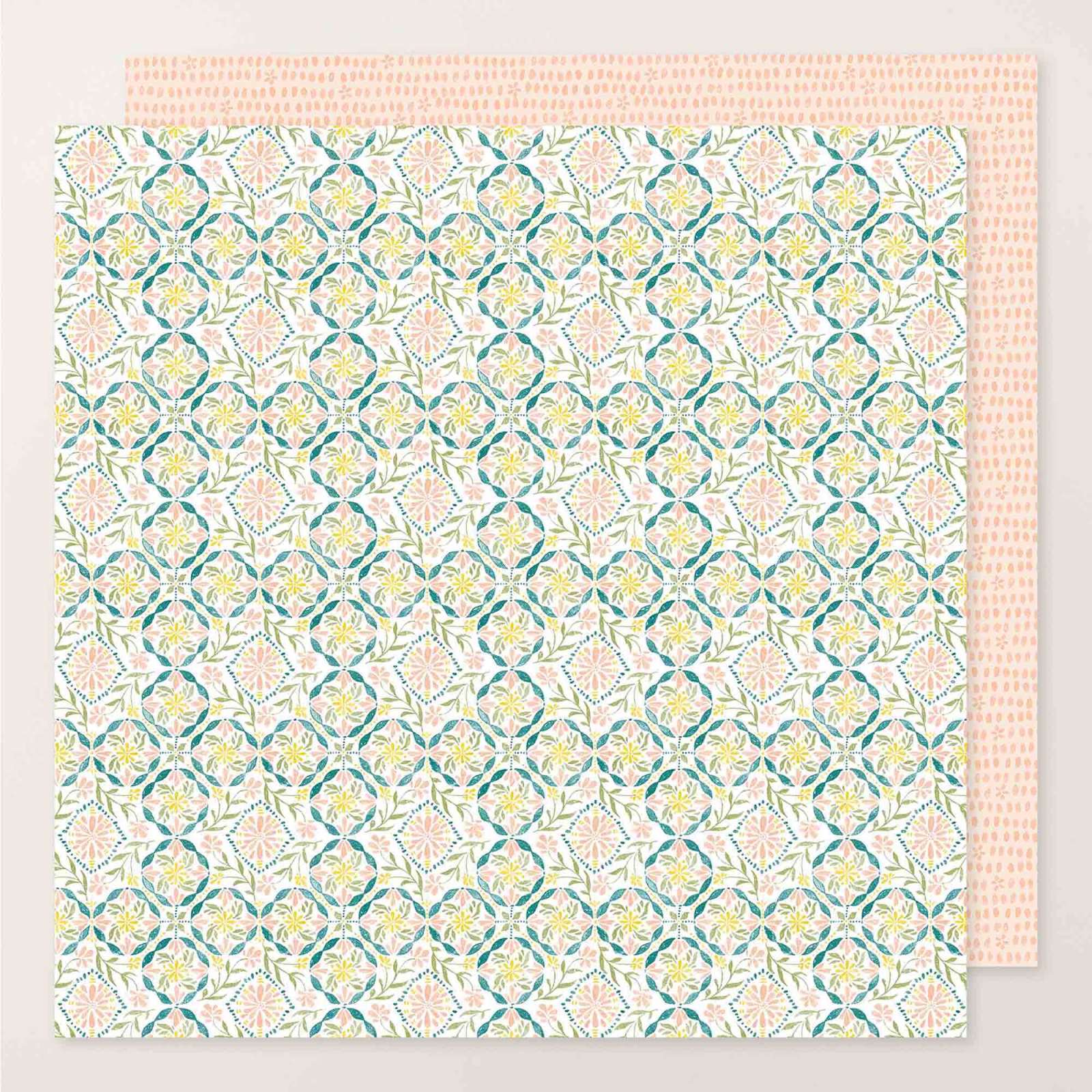 MOSAIC GARDEN 12" X 12" (30.5 X 30.5 CM) DESIGNER SERIES PAPER & STICKER SHEET (ENGLISH)