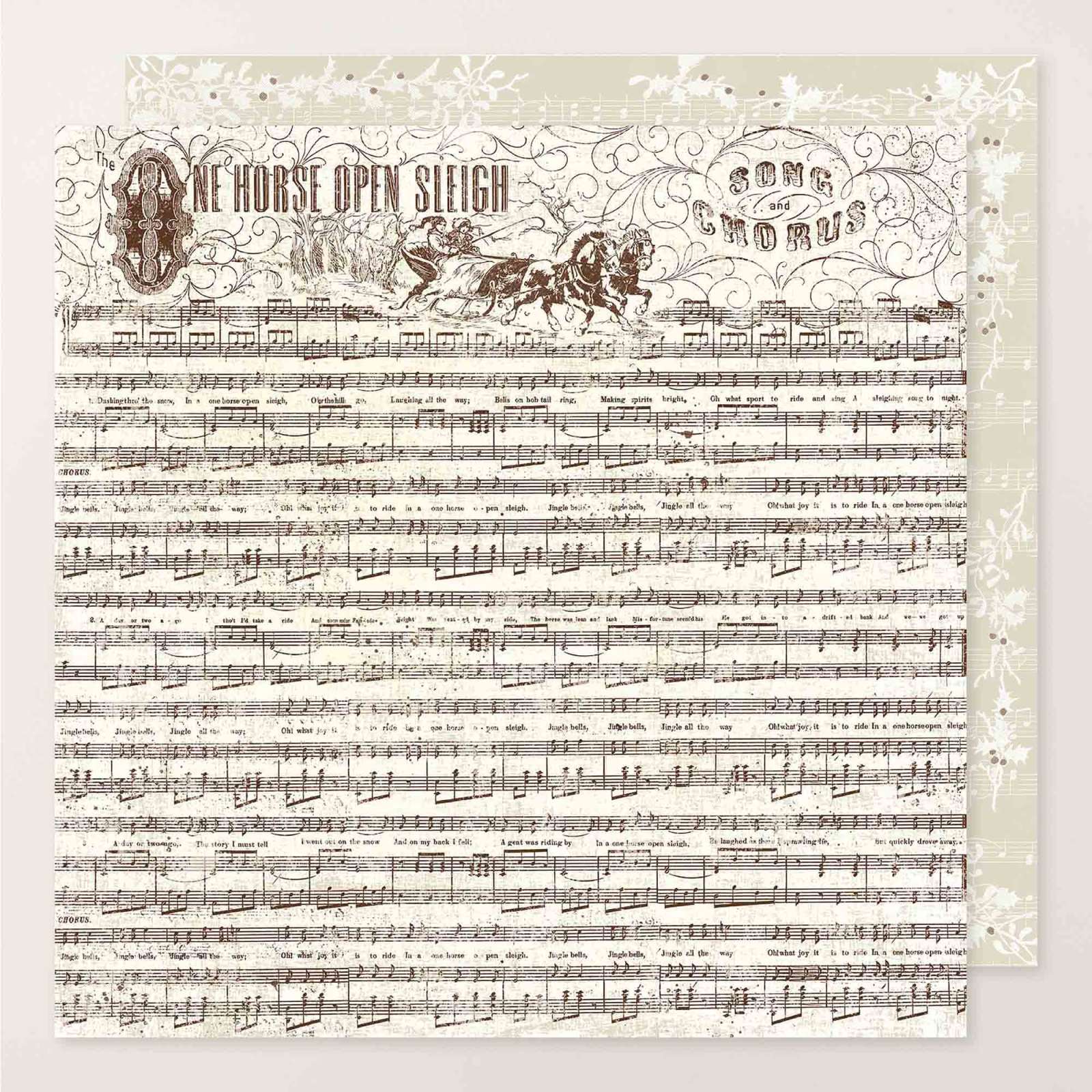 YULETIDE CAROLS 12" X 12" (30.5 X 30.5 CM) DESIGNER SERIES PAPER