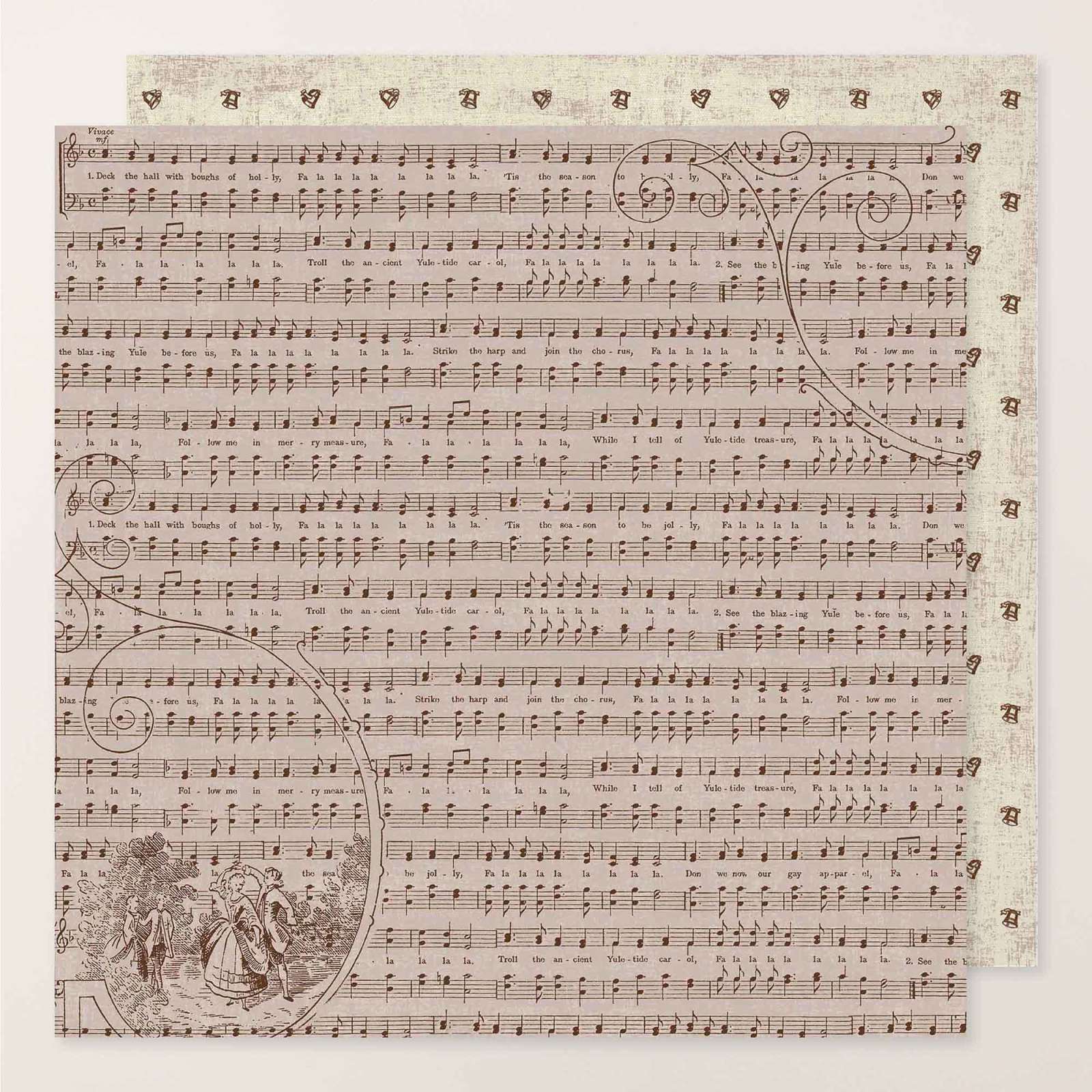 YULETIDE CAROLS 12" X 12" (30.5 X 30.5 CM) DESIGNER SERIES PAPER