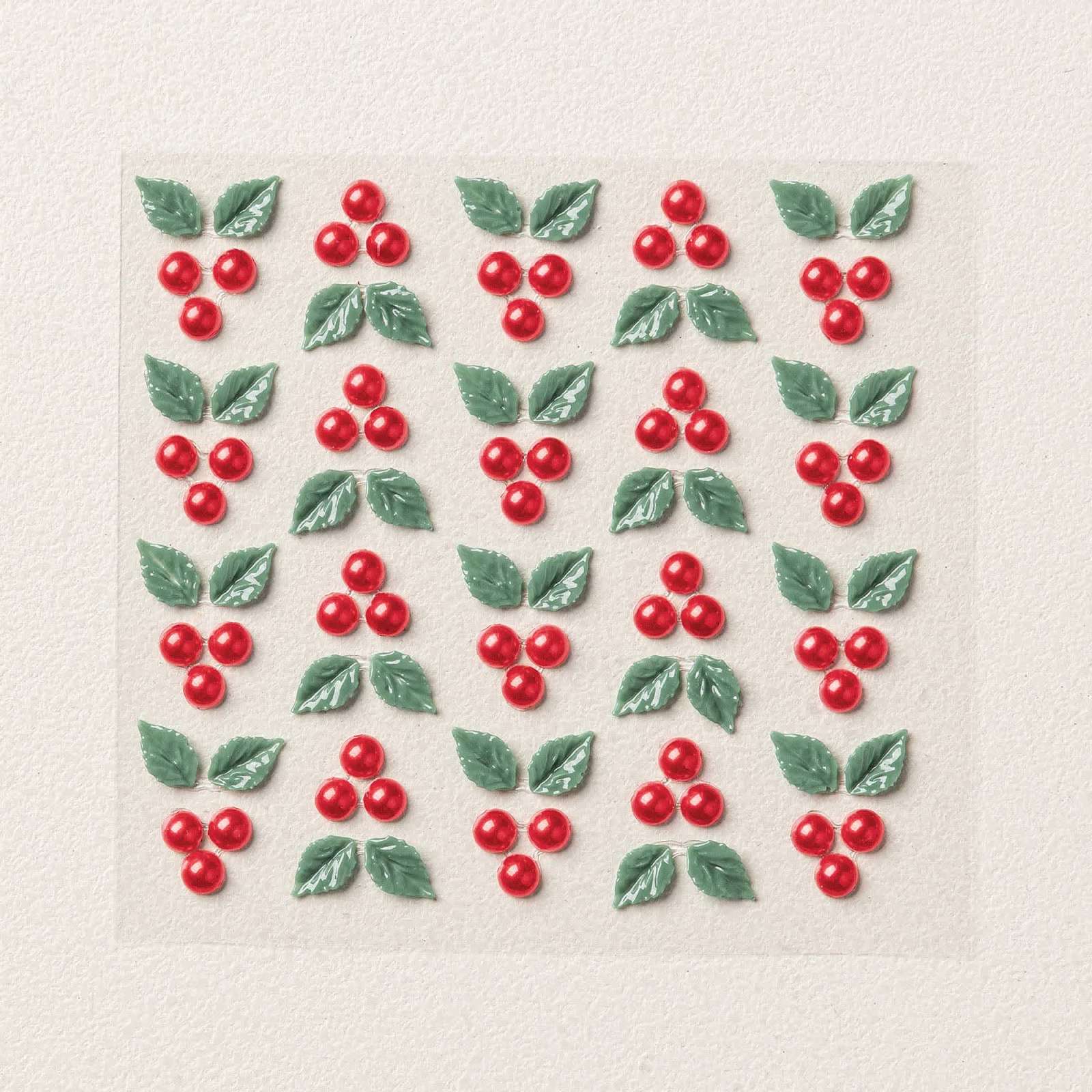 ADHESIVE-BACKED CHRISTMAS BERRIES