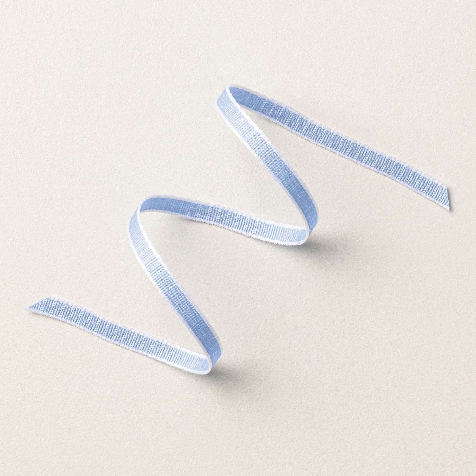 HYDRANGEA HUE 1/4" (6.4 MM) BORDERED RIBBON