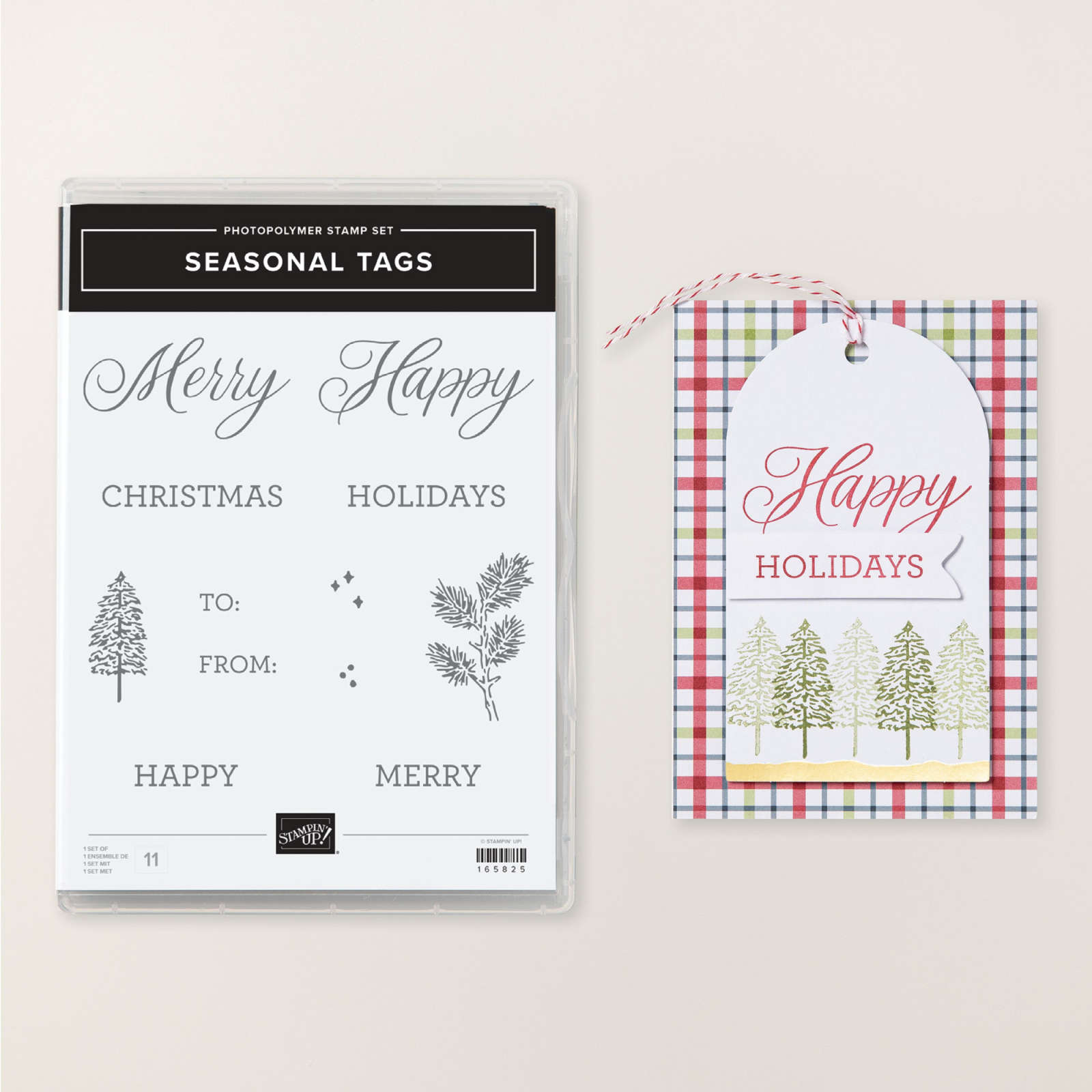 SEASONAL TAGS PHOTOPOLYMER STAMP SET (ENGLISH)