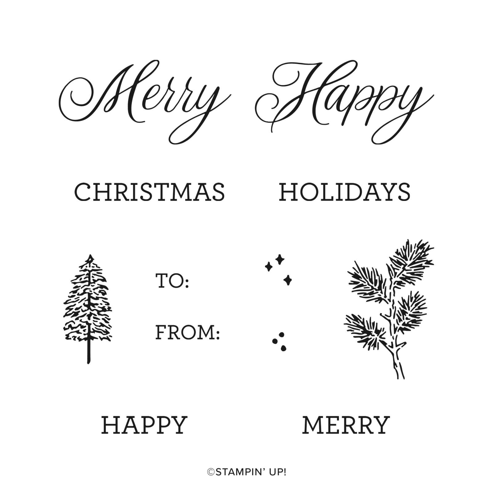 SEASONAL TAGS PHOTOPOLYMER STAMP SET (ENGLISH)