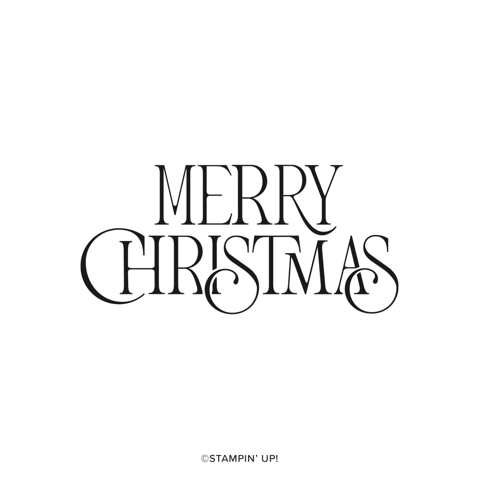 MERRY CHRISTMAS PHOTOPOLYMER STAMP SET (ENGLISH)