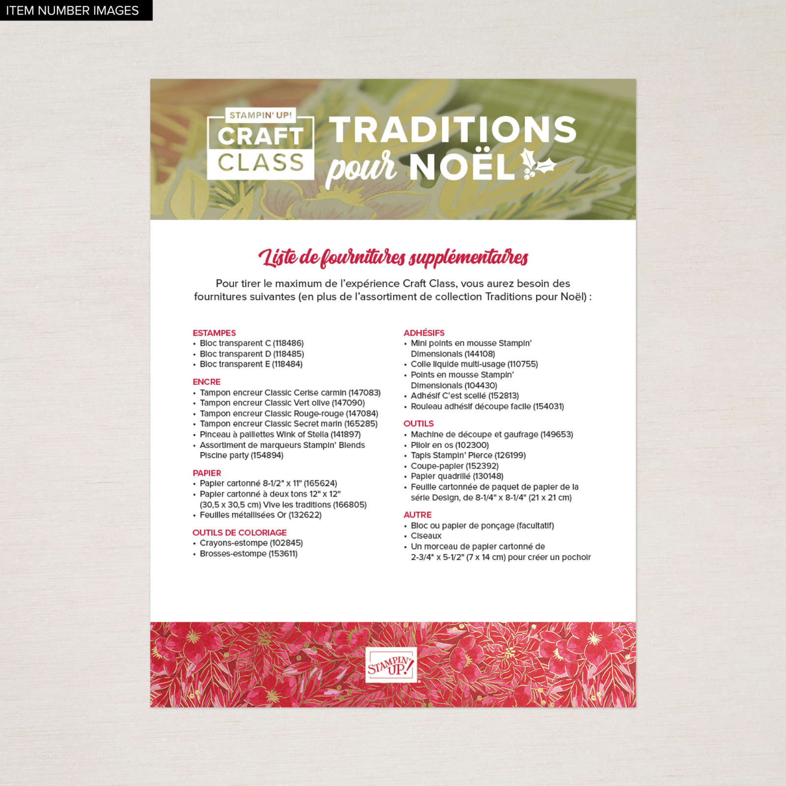 TRADITIONS OF CHRISTMAS CRAFT CLASS