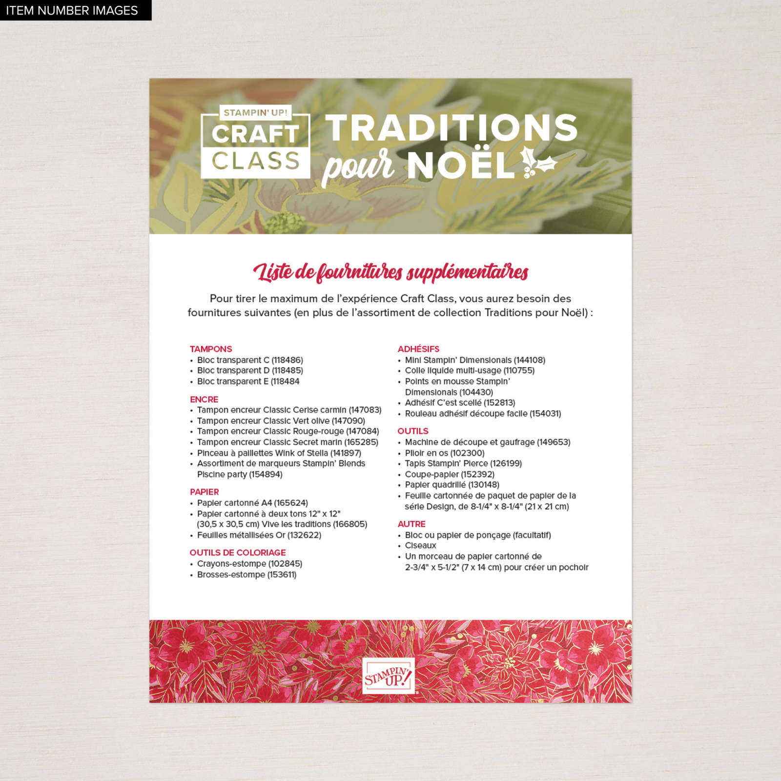 TRADITIONS OF CHRISTMAS CRAFT CLASS