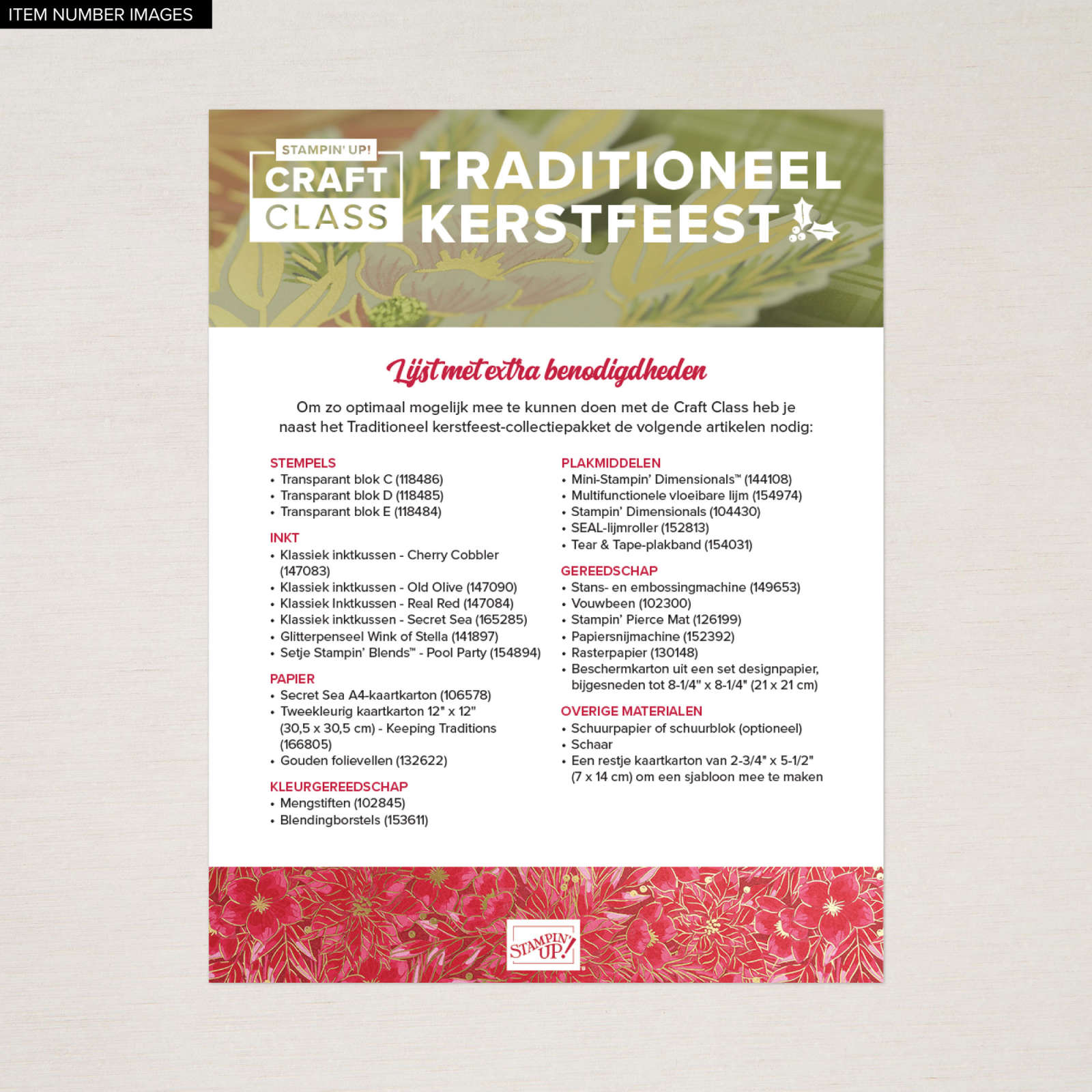 TRADITIONS OF CHRISTMAS CRAFT CLASS