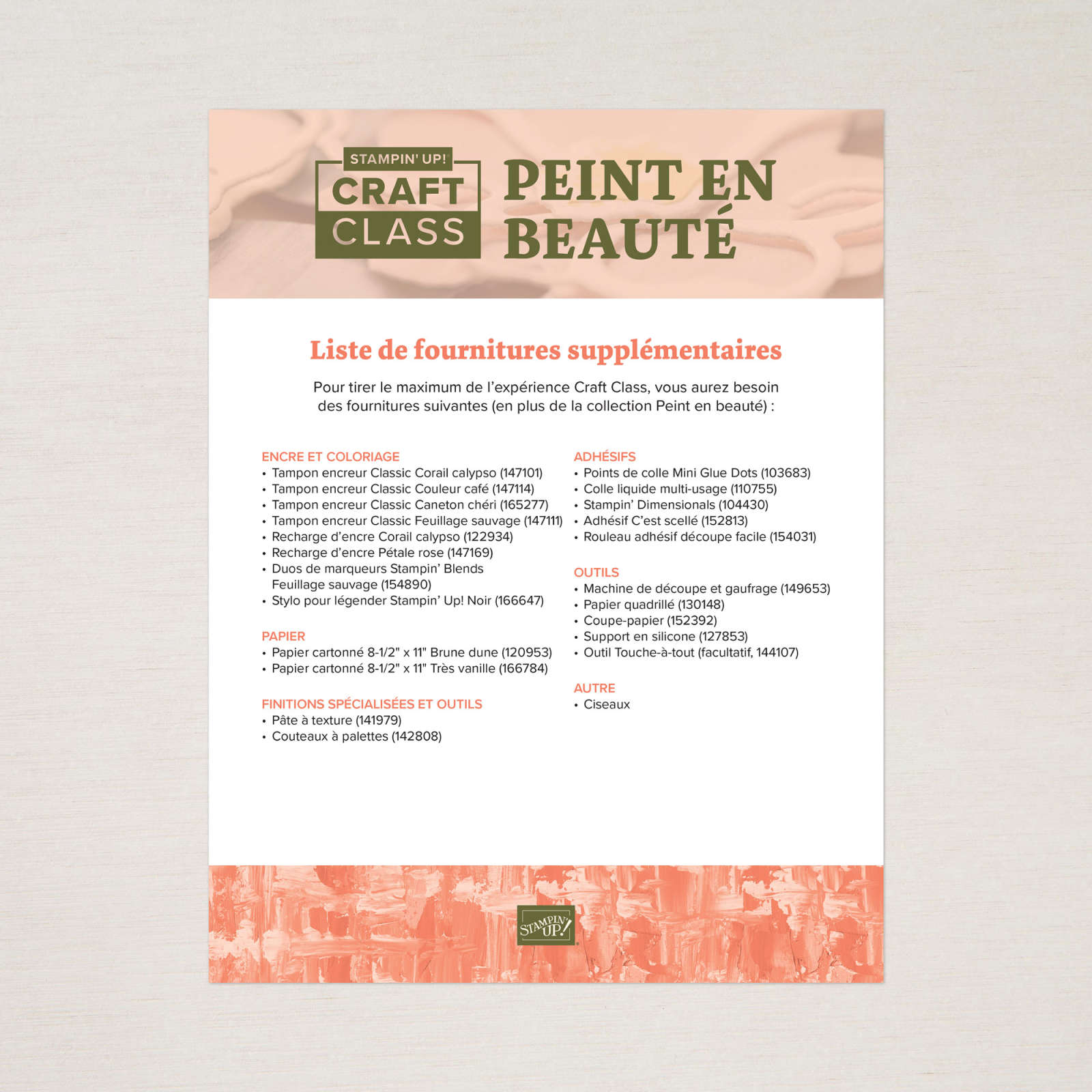 BRUSHED WITH BEAUTY CRAFT CLASS