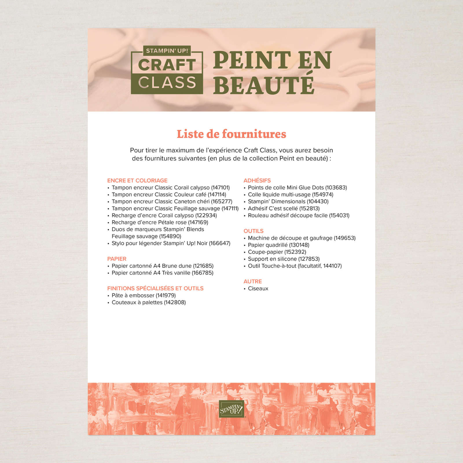 BRUSHED WITH BEAUTY CRAFT CLASS