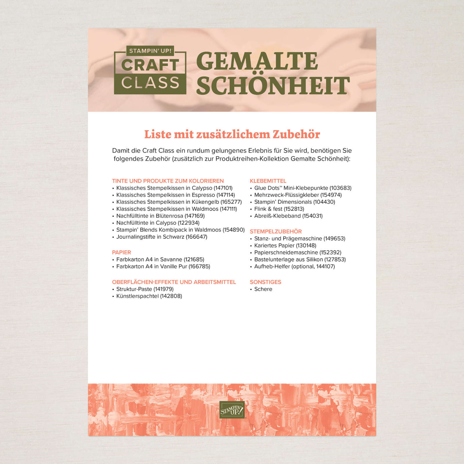 BRUSHED WITH BEAUTY CRAFT CLASS