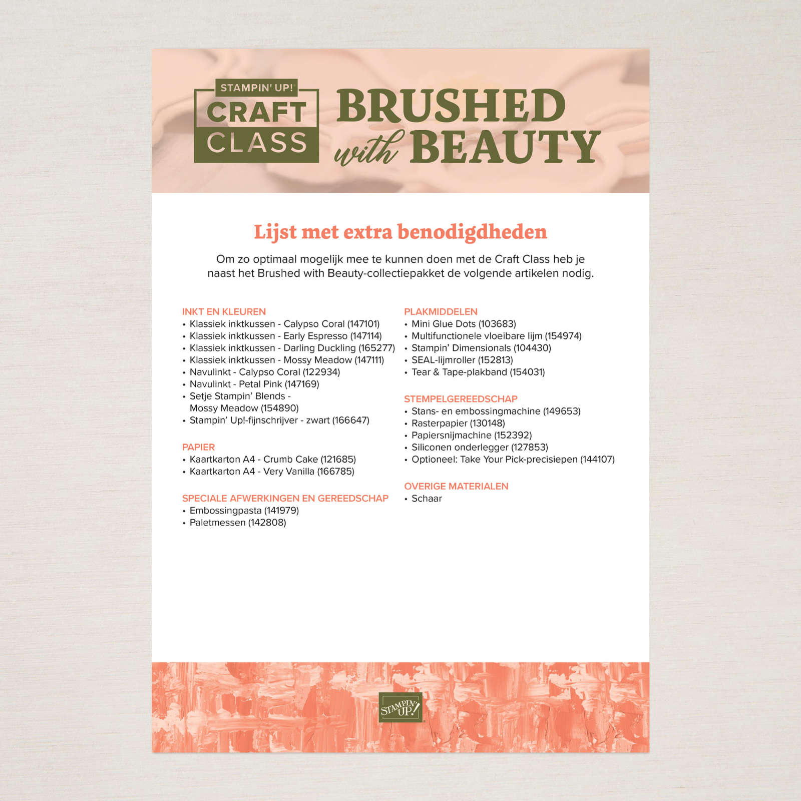 BRUSHED WITH BEAUTY CRAFT CLASS