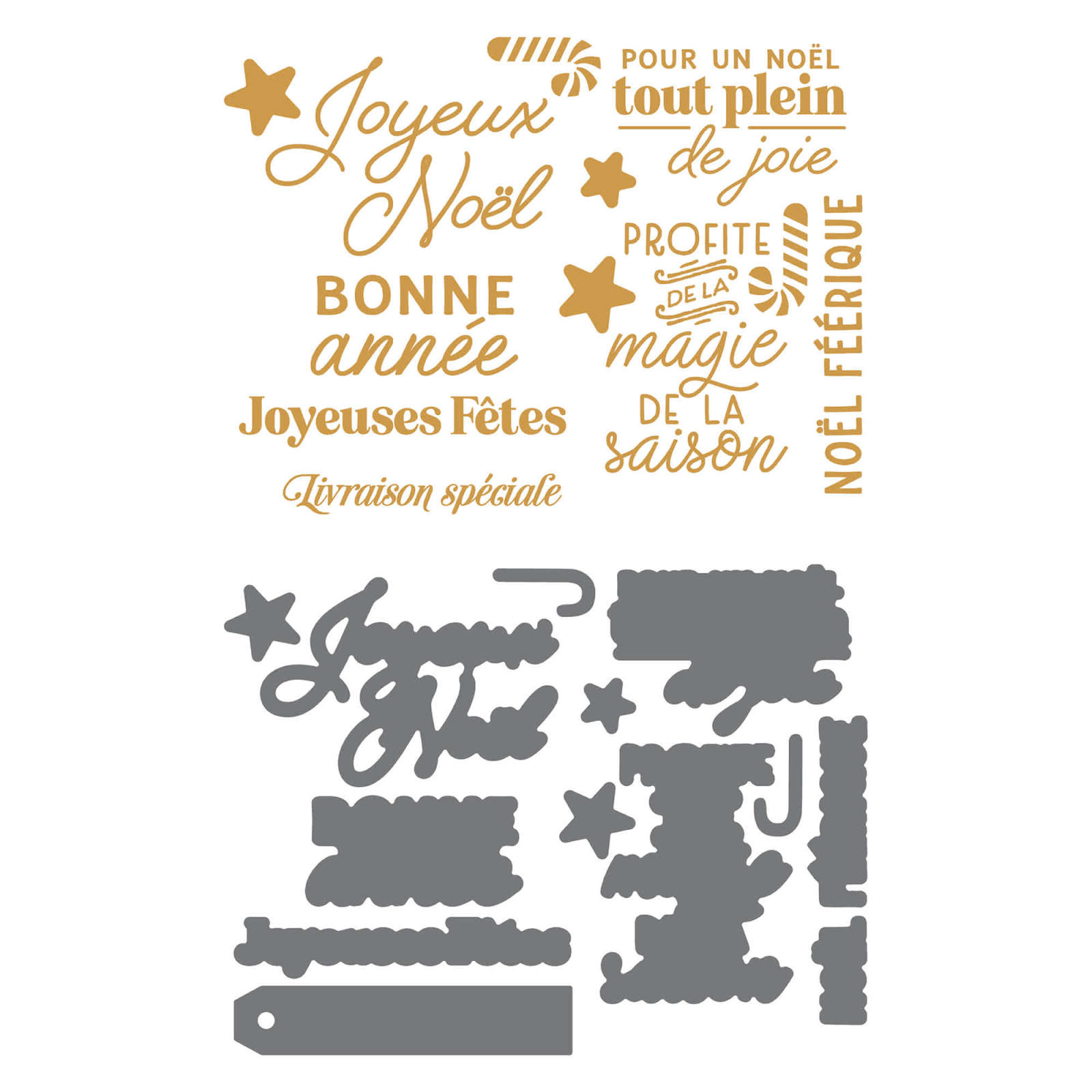 POINÇONS D’ESTAMPAGE À CHAUD NOËL FÉÉRIQUE (FRANÇAIS)