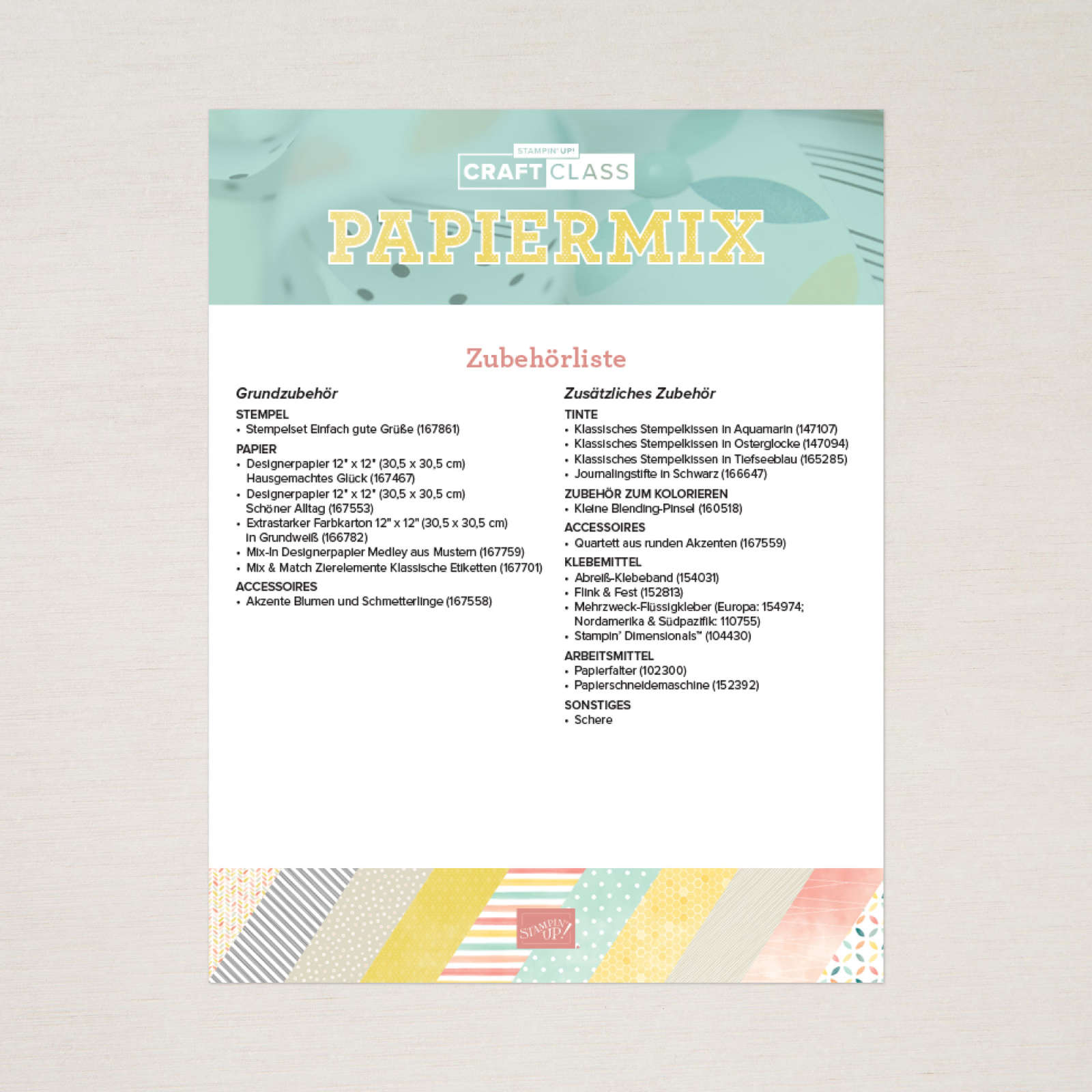 CRAFT CLASS PAPIER EN FOLIE