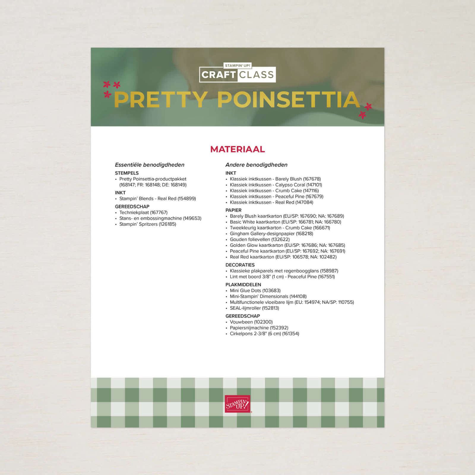 PRETTY POINSETTIA CRAFT CLASS