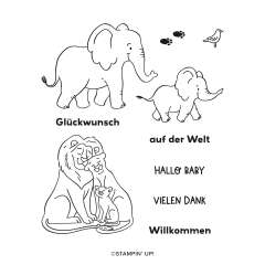 STEMPELSET KLARSICHT AUF SAFARI (DEUTSCH)