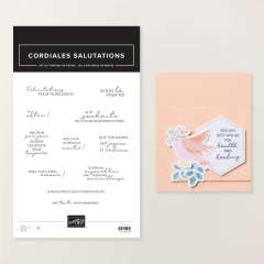 SET DE TAMPONS EN RÉSINE CORDIALES SALUTATIONS (FRANÇAIS)