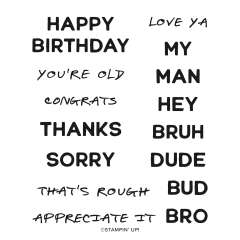 THANKS MAN PHOTOPOLYMER STAMP SET (ENGLISH)