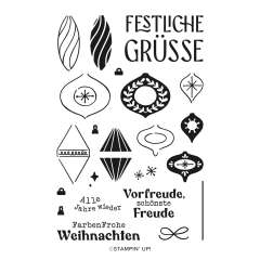 STEMPELSET KLARSICHT FESTLICHE FREUDE (DEUTSCH)