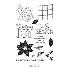 PRETTY POINSETTIA PHOTOPOLYMER STAMP SET (ENGLISH)