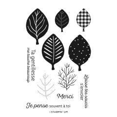 SET DE TAMPONS EN RÉSINE FEUILLES ET NATURE (FRANÇAIS)