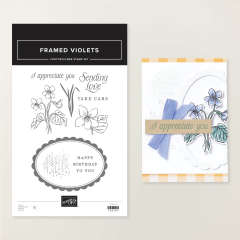 FOTOPOLYMEERSTEMPELSET FRAMED VIOLETS (ENGELS)