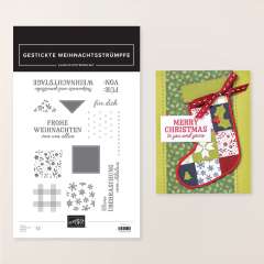 STEMPELSET KLARSICHT GESTICKTE WEIHNACHTSSTRÜMPFE (DEUTSCH)
