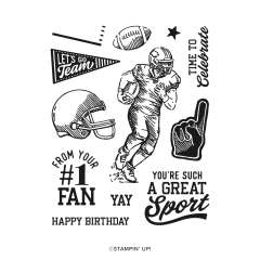 FOOTBALL FAN PHOTOPOLYMER STAMP SET (ENGLISH)