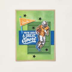 FOOTBALL FAN PHOTOPOLYMER STAMP SET (ENGLISH)
