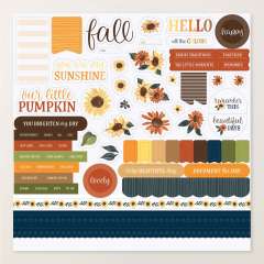 SUNFLOWER FIELDS 12" X 12" (30.5 X 30.5 CM) DESIGNER SERIES PAPER & STICKER SHEET (ENGLISH)