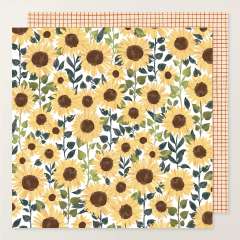 SUNFLOWER FIELDS 12" X 12" (30.5 X 30.5 CM) DESIGNER SERIES PAPER & STICKER SHEET (ENGLISH)