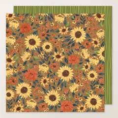 SUNFLOWER FIELDS 12" X 12" (30.5 X 30.5 CM) DESIGNER SERIES PAPER & STICKER SHEET (ENGLISH)