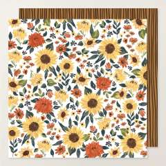 SUNFLOWER FIELDS 12" X 12" (30.5 X 30.5 CM) DESIGNER SERIES PAPER & STICKER SHEET (ENGLISH)