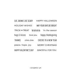 SOIREE SALUTATIONS PHOTOPOLYMER STAMP SET (ENGLISH)