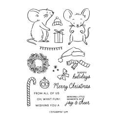 CHRISTMAS MICE PHOTOPOLYMER STAMP SET (ENGLISH)