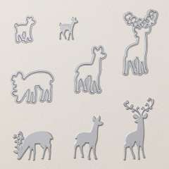 GRACEFUL EVERGREEN DEER HOT FOIL DIES