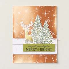 GRACEFUL EVERGREEN DEER HOT FOIL DIES
