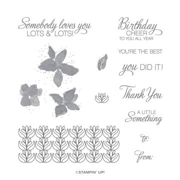 PARCELS & PETALS CLING STAMP SET (ENGLISH)