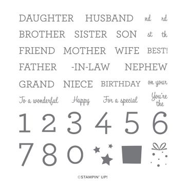 FAMILY PARTY PHOTOPOLYMER STAMP SET
