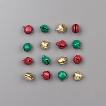 jingle bells for craft projects red gold green