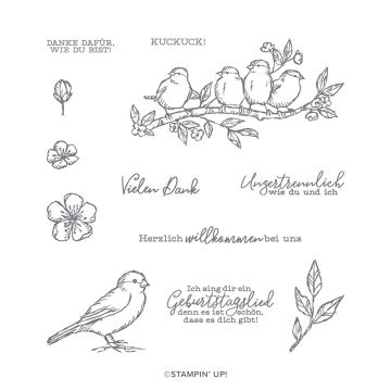 STEMPELSET ABLÖSBAR FREI WIE EIN VOGEL (DEUTSCH)