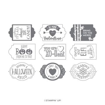 TAGS TAGS TAGS PHOTOPOLYMER STAMP SET (ENGLISH)