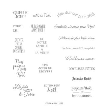 NOËL TOUT MINI CLING STAMP SET (FRENCH)